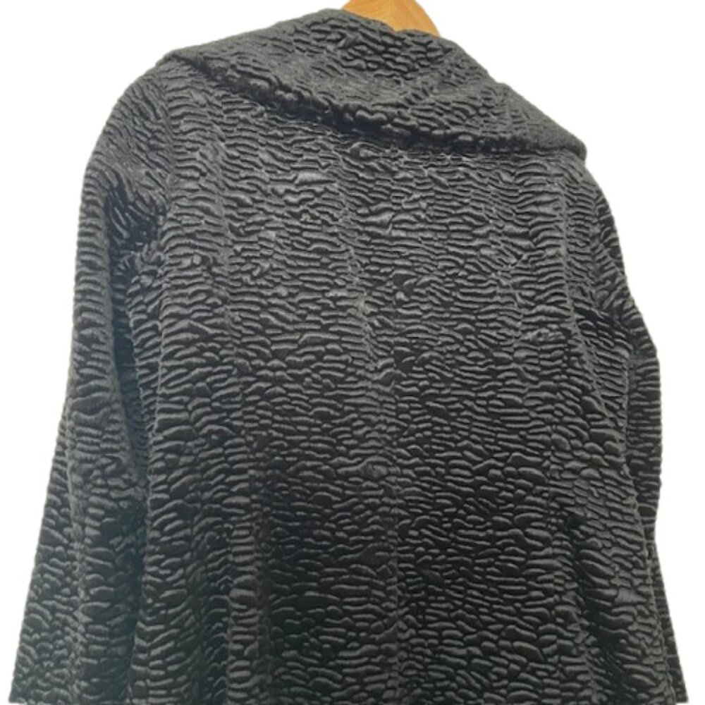 White House Black Market Faux Persian Lamb Coat Size Small - Picture 6 of 11